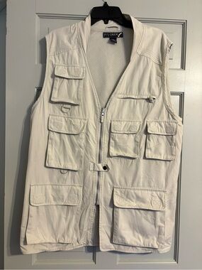 Ivy Crew Explorer Large Light Khaki Utility Fishing Outdoor Hiking Vest